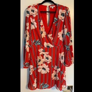 Mini dress red floral